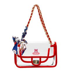 Milton Eagles Clear Crossbody Purse – Red Stadium Approved Game Day Bag
