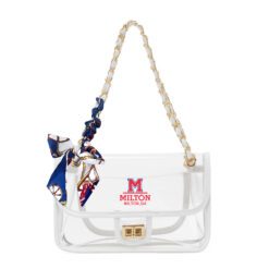 Milton Eagles Clear Crossbody Purse – White Stadium Approved Game Day Bag