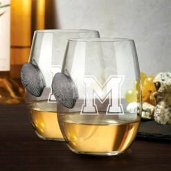 Set of 2 Milton Eagles High School Wines Glasses