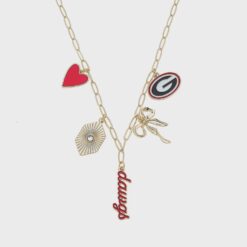 Georgia Bulldogs Gold Charm Necklace | NCAA Licensed College Jewelry | Gameday Tailgate Accessory | Graduation or Sorority Gift