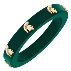 Michigan State Spartans Resin Logo Bangle in Green