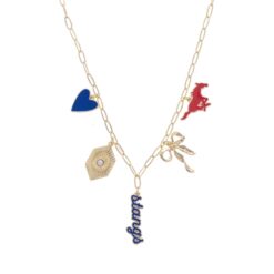 Presale SMU Mustangs Paper Clip Charm Necklace | Ships Before Christmas | Sold Out 4X | NCAA Licensed Jewelry, Go Mustangs Gift