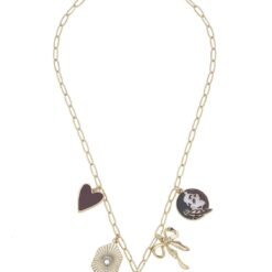 Florida State Seminoles Charm Necklace – Gold Paperclip Chain, Official NCAA Jewelry, Gameday Gift, College Graduation Necklace
